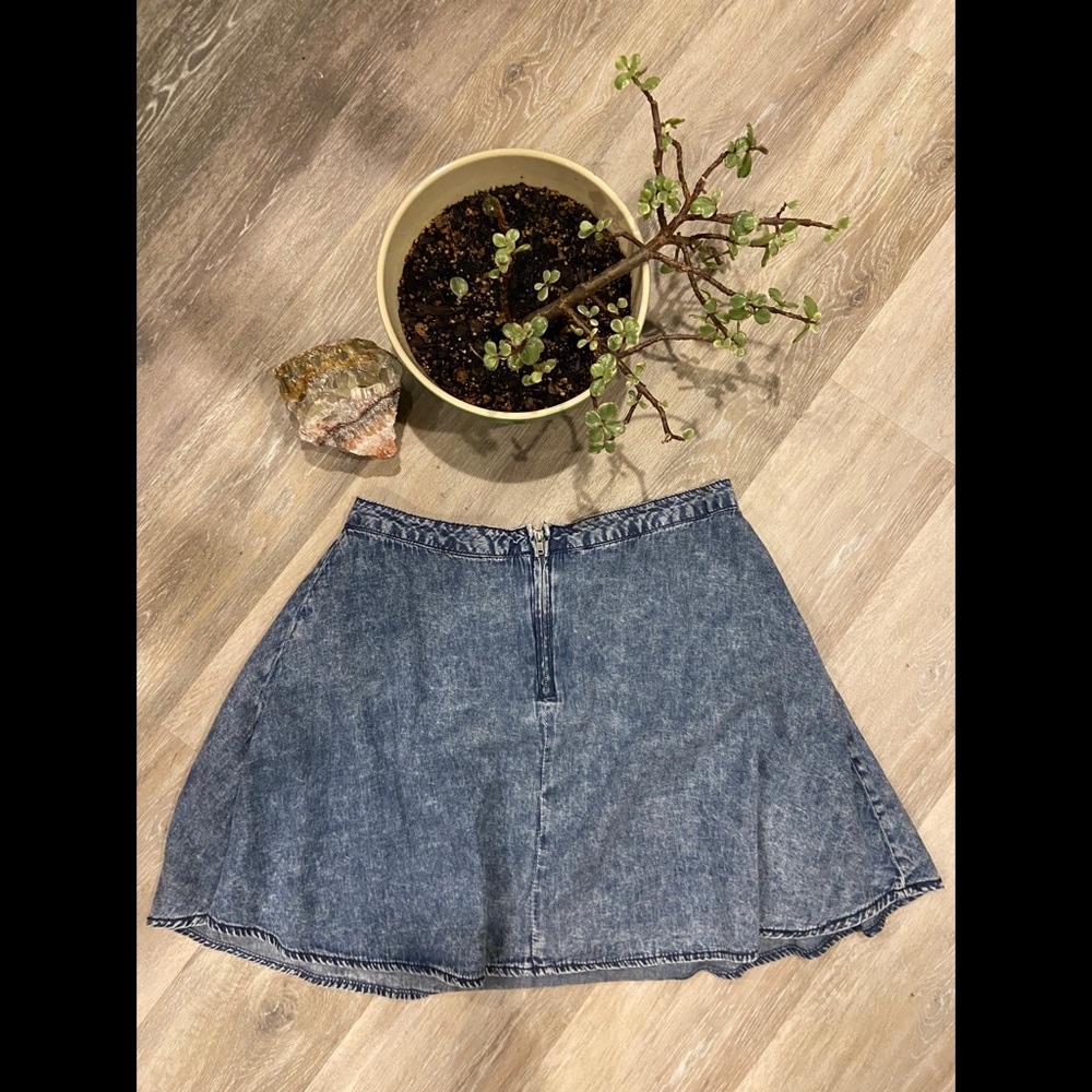 Short Flare Skirt- Forever 21- Blue/Jean- Size M - Picture 3 of 4
